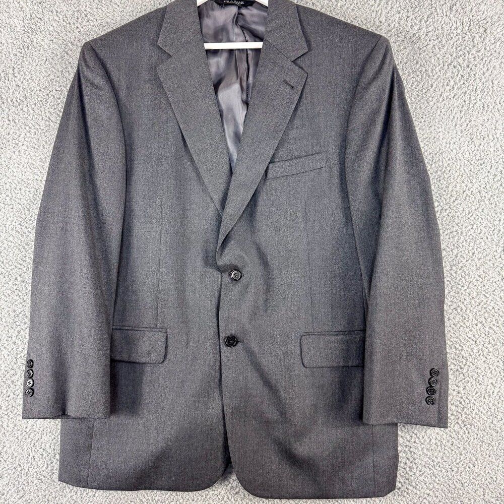 Jos‎ A Bank Signature Blazer Mens 43R Gray Wool Suit Jacket Single Breasted